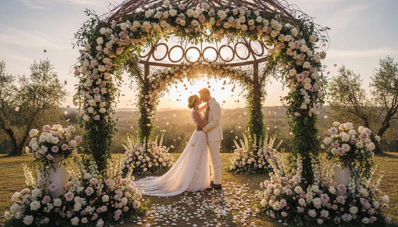 Couple under mandap
