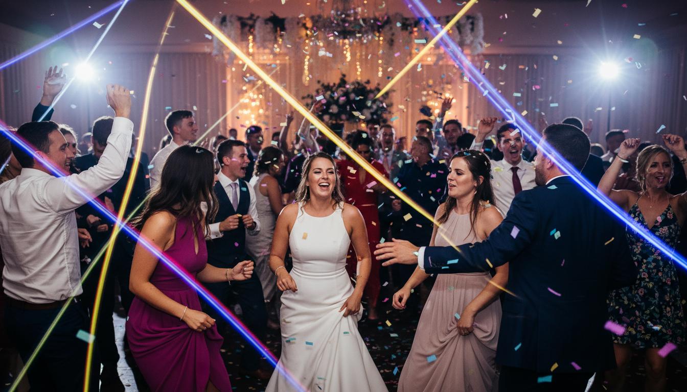 Guests dancing