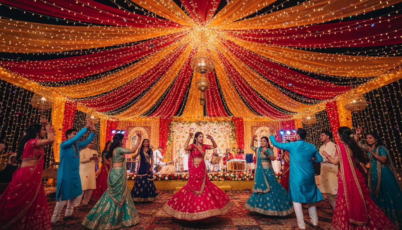 Vibrant sangeet celebration